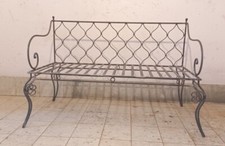 Divano in ferro pieno forgiato e battuto a mano con seduta da cm 120x60