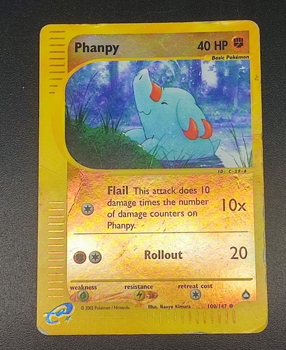 Carta pokemon phanpy - phanpy, aquapolis