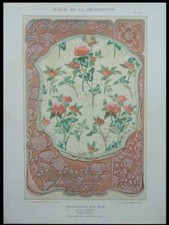 SOIE, ART NOUVEAU, FLEURS