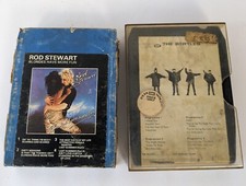 Lot of 2 Vintage 8 Track Cartridge Tape Rod Steward and The Beatles Help