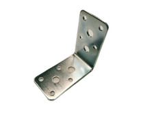 Staffe giunzione 90 gradi,  75mm x 40mm, piastre forate angolari zincate
