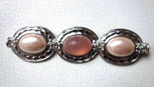 Grande broche rose - grande, perle