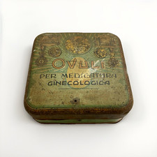 Scatola in latta Ovuli Vaginali per medicatura Ginecologica 1889 introvabile