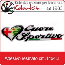 Adesivo Cuore Sportivo 3D Alfa