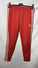 Pantaloni Tuta Women Adidas Rosso/ Bianco Taglia S Donna Sweatpants Trousers