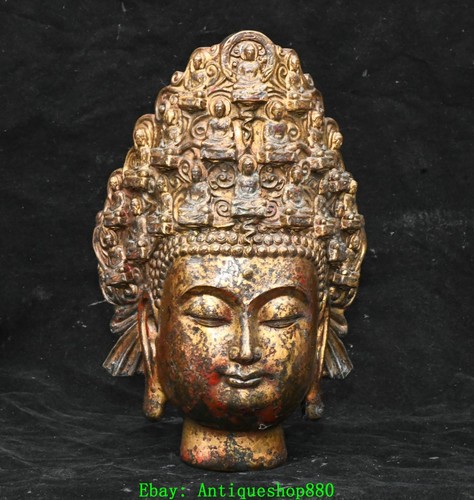 Statua testa buddha - di,