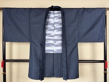 Uomo Men’s Haori Kimono Giapponese Japanese Jacket Silk Vintage Japones Japonais