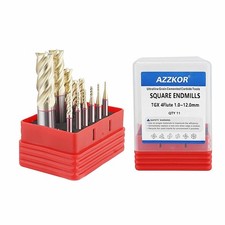 11 pezzi fresa fine carburo
