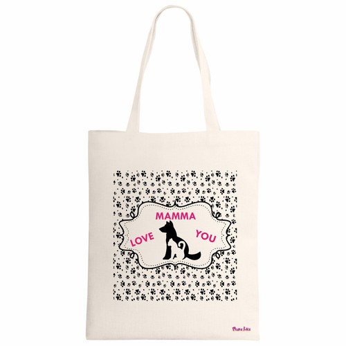 Borsa ecru scritta - borsa,