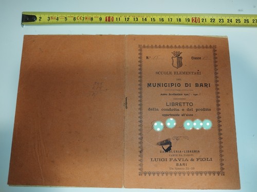 Pagella scolastica anno 1902 - anno, 1902-3