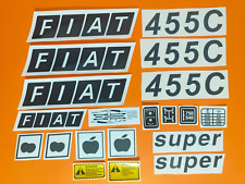ADESIVI DECALCOMANIE  FIAT 455 C SUPER FRUTTETO PER TRATTORI FIAT 455 CINGOLATI