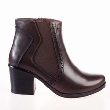 Donna Marrone Vera Pelle