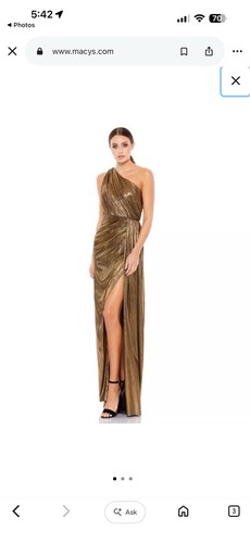 Abito vestito mac duggal oro - abito,