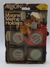 Confezione 4 magneti frigo tappo bottiglia vintage Arjon Pepsi, rugiada di montagna e dieta Pepsi