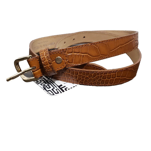 Nwt cintura pelle camel - pelle,