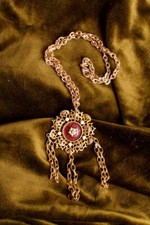 Collana Disco Vintage Anni '60 Oro Gioielli Costume Massiccio Funk Soul