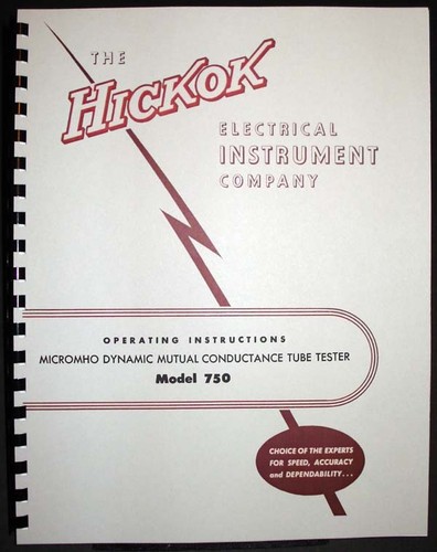 Hickok 750 tester per tubi - tester, a