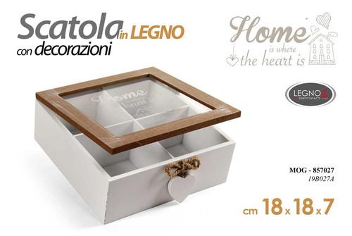 Cofanetto scatola legno cuore - scatola,