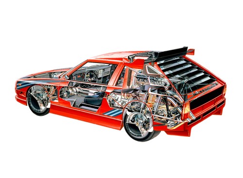 Lancia delta poster - s4-, auto