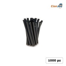 Cannucce Nere di Plastica 13 cm riutilizzabili cocktail aperitivi bar 1000 pz