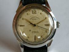 NATIONAL WATCH-ACCIAIO-CASSA A VITE-AUTOMATICO A MARTELLO (BUMPER)-35 MM-RARO