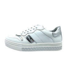 4US PACIOTTI COD.41012 SNEAKERS JUNIOR  IN PELLE COL.WHITE