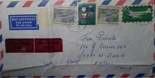 4 FRANCOBOLLI su Lettera viaggiata GIUGNO 1969 GERMANIA BUNDESPOST