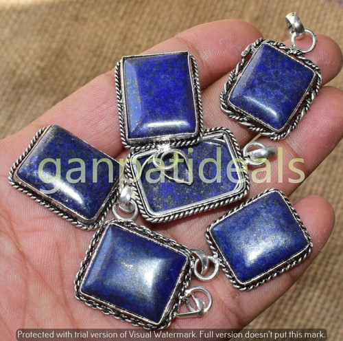 Lapis lazuli gemstone pendant - lapis,