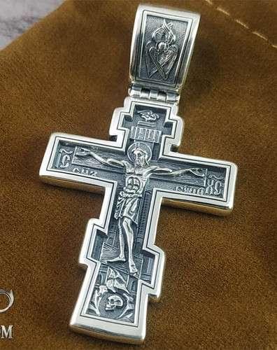 Ciondolo croce gesù argento - ciondolo,