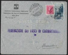 ITALIA ERITREA 1940 PARTITO NAZIONALISTA FASCISTA COPERTINA AFFRANCATA ERITREA Sc 155 e 164