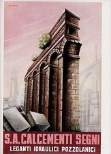 PUBBLICITA 1941 S.A. CALCEMENTI SEGNI LEGANTI IDRAULICI POZZOLANICI PONTE FARO 