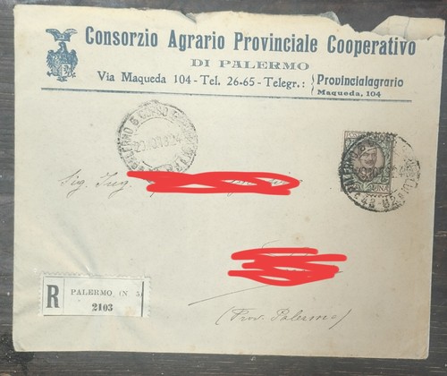 Palermo 1924 lettera - palermo,