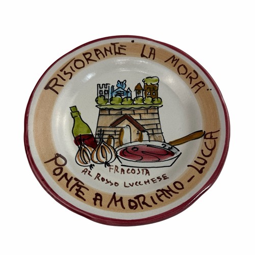 Vtg italian plate buon - italian, 9"