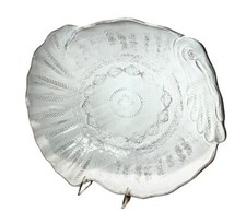 Servizio piatti bianco a forma di tacchino in rilievo Vietri Stefano Roselli; Ringraziamento