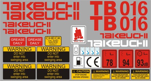 Set decalcomanie takeuchi - decalcomanie,