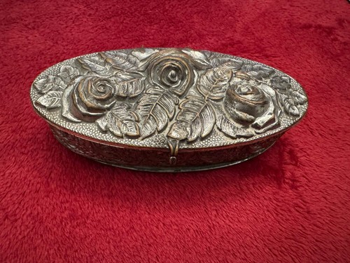 Scatola con fiori metallo - scatola,