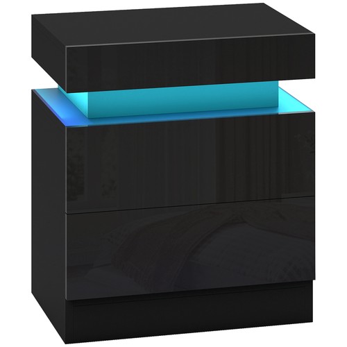 Homcom comodino lucido con - lucido,