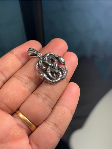 Ciondolo serpente argento - ciondolo,