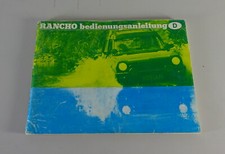 Manuale Talbot Matra Rancho