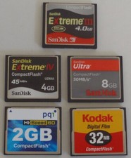 SanDisk Extreme 4 GB, Kodak 32