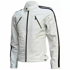 Giacca uomo biker bianca - , fatta