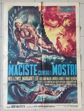 MACISTE CONTRO I MOSTRI manifesto originale 100 X 140  locandina Guido Malatesta