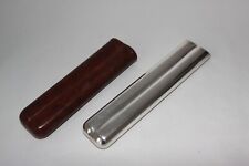 Portasigari da viaggio in pelle Nat Sherman 2x prodotto in Italia raro