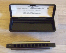TOMBO Folk Blues A Harmonica / Armonica A Dur 10 fori, in custodia rigida Giappone