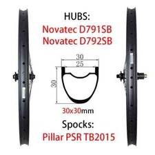 Set ruote in carbonio per mountain bike 27,5 30 mm larghezza 30 mm profondità opache o lucide