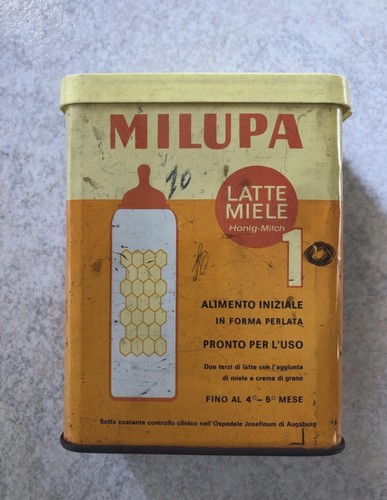 Scatola latta vintage latte - in,