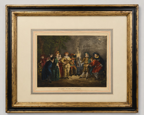 Stampa antica scene - stampa, in
