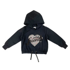 FELPA CORTA CON CAPPUCCIO