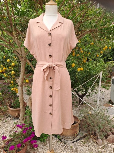 Abito 100 cotone rosa antico - abito,