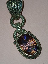 Ciondolo al quarzo rosa/viola